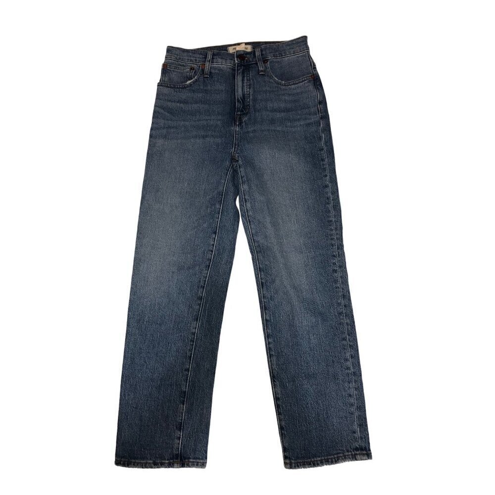 Madewell Womens Classic Straight Jeans Size 25 Blue Stretch High Rise